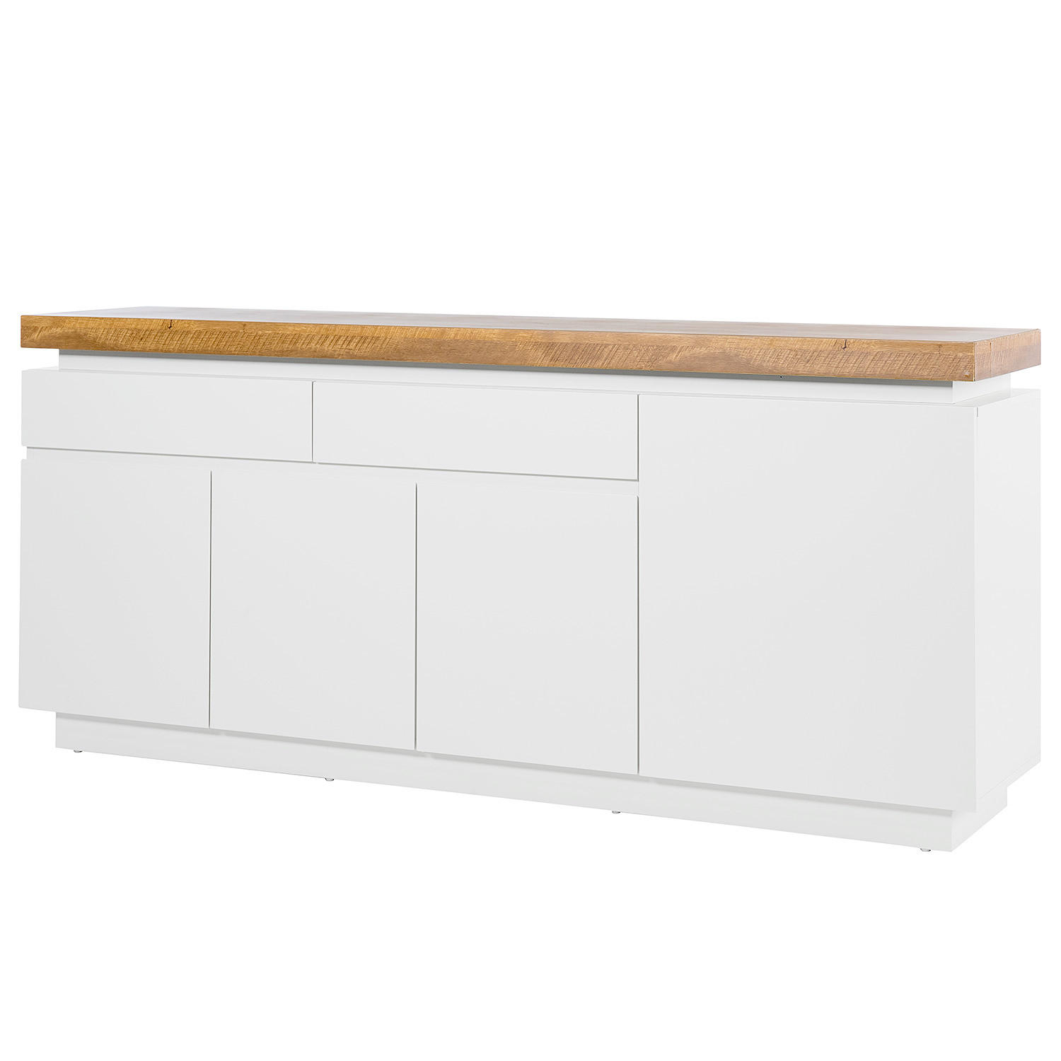SIDEBOARD - Inkl. Beleuchtung - Eichefarben/Weiß, Holzwerkstoff (175/80/40cm) - home24