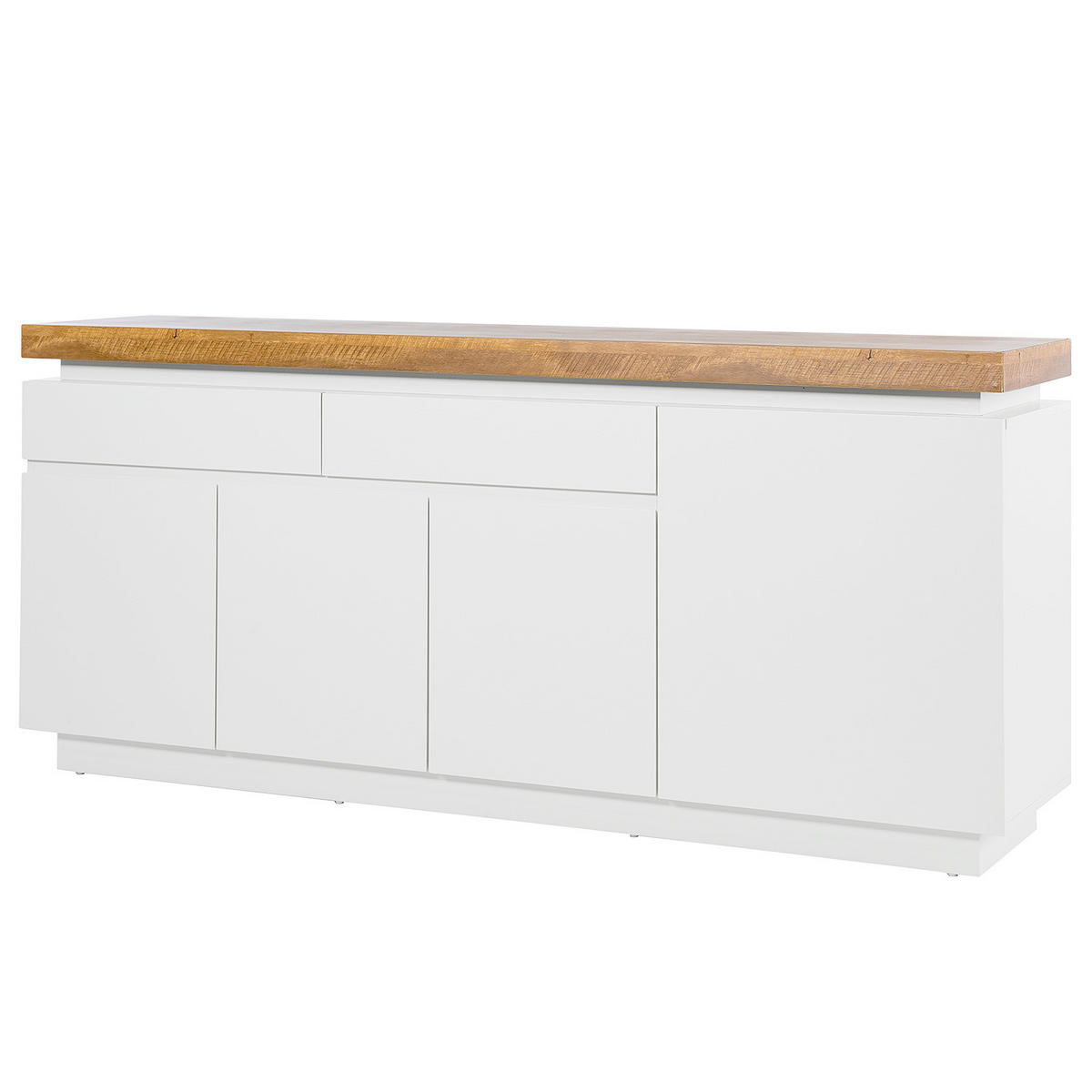 SIDEBOARD - Inkl. Beleuchtung - Eichefarben/Weiß, Holzwerkstoff (175/80/40cm) - home24