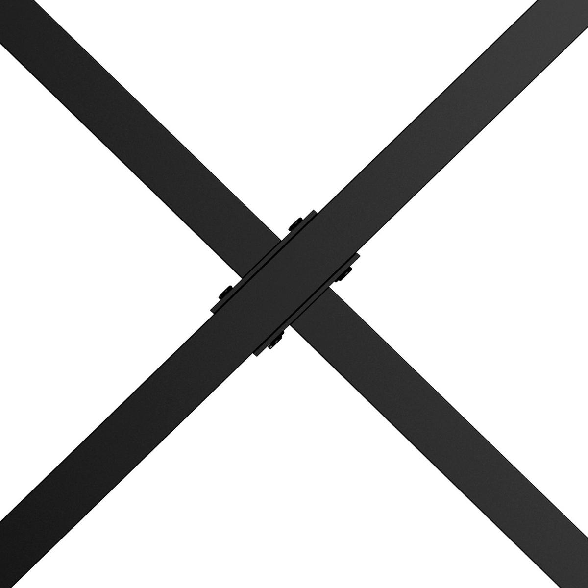 TISCHBEINE aus Stahl, 2 Stück, Schwarz - Schwarz, Metall (4/72/80cm) - HOMCOM