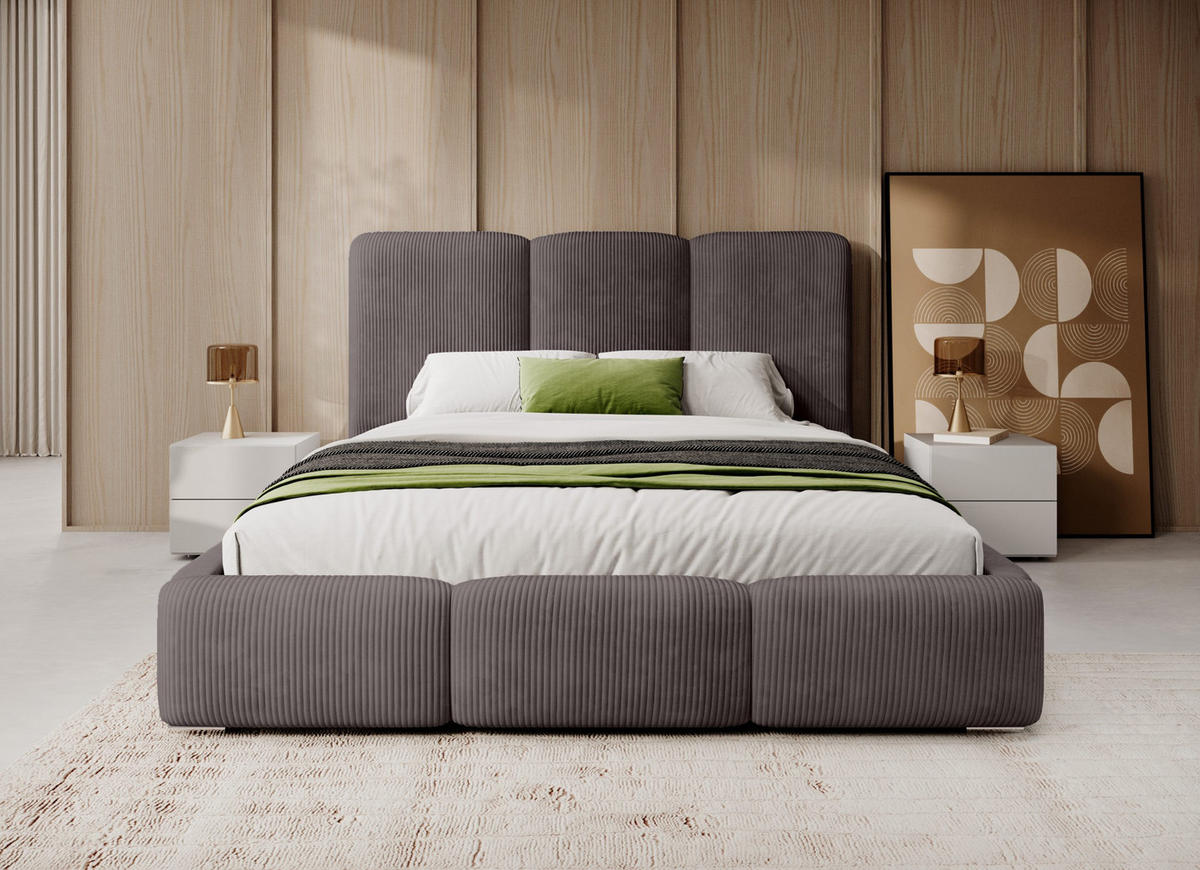 POLSTERBETT Doppelbett Walmer 180x200 cm Cappuccino - Hellbraun, Textil (180/200cm) - Fedve
