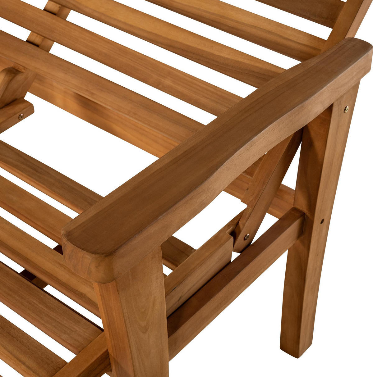 TEAKBANK Peter Liegefunktion 200x78x111cm Teakholz Teak Gartenbank - Teakfarben, Holz (200/111/78cm) - DELUKE