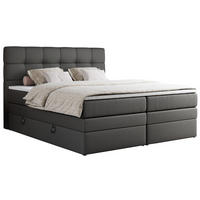 BOXSPRINGBETT ERNI KING 180/200 Dunkelgrau Kunstleder - H3 - Dunkelgrau, Holz/Textil (180/200cm) - MKS