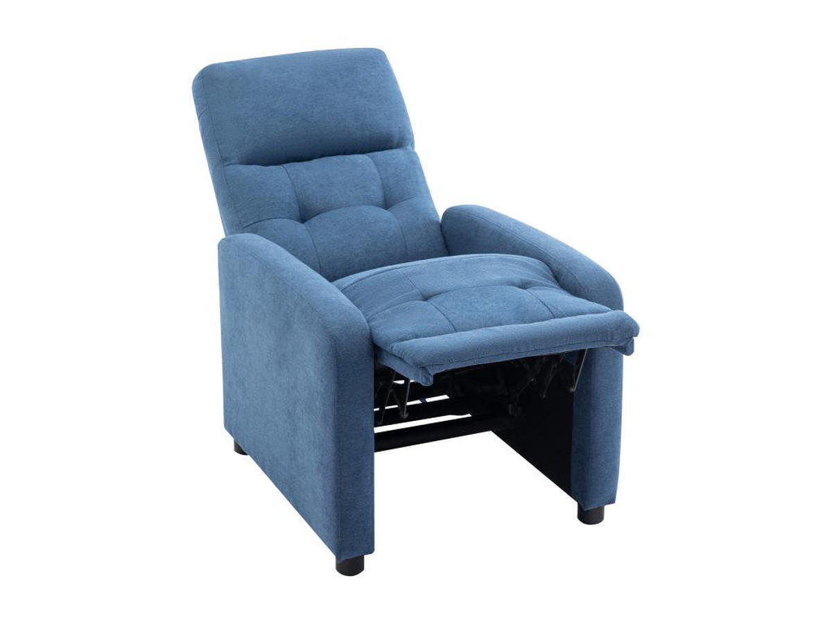 RELAXSESSEL - Stoff - Blau - JARAMILO - Blau, Textil (93/98/65cm) - Vente-Unique