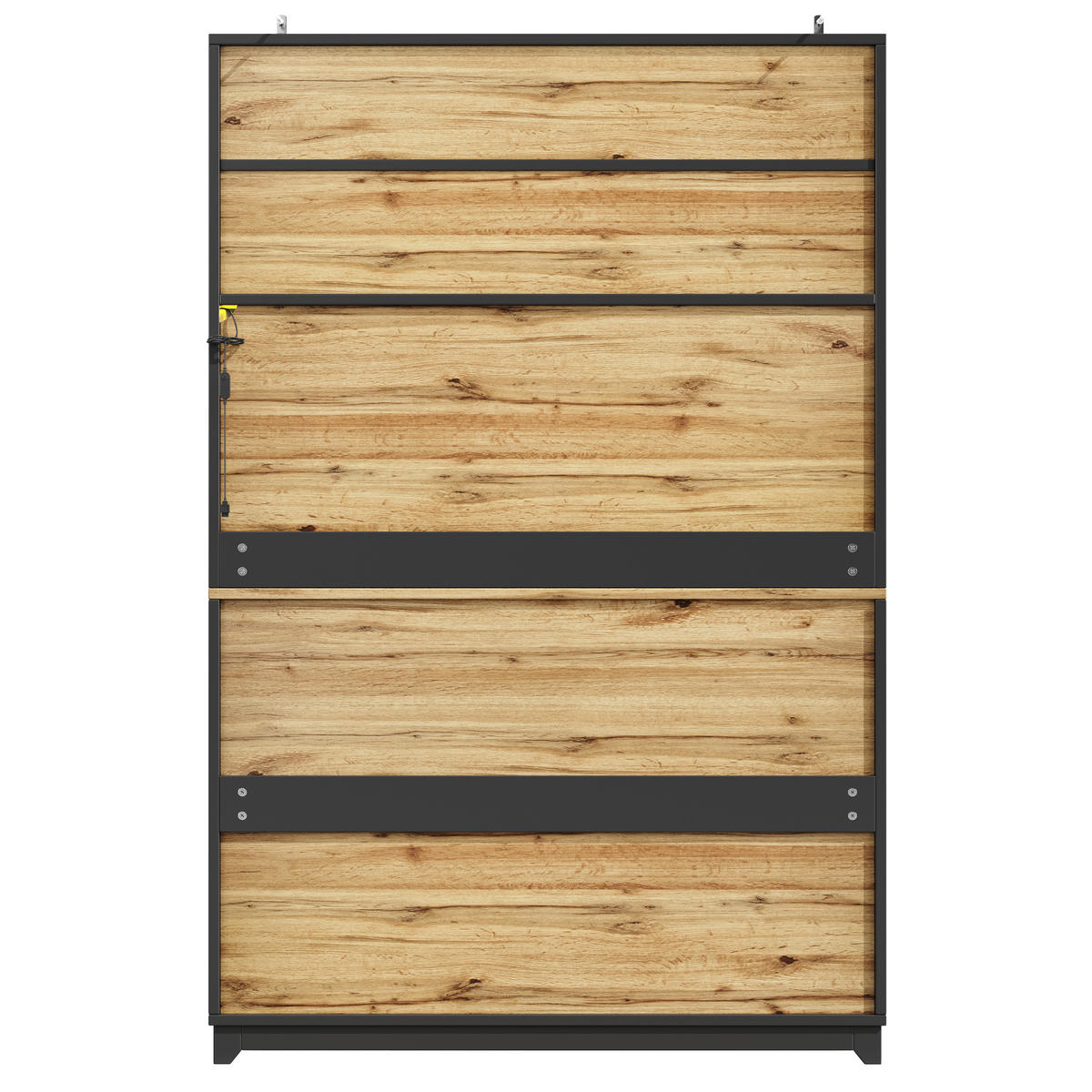 BUFFET 120/40/180 cm schwarz aus MDF mit LED - Schwarz, Holzwerkstoff (120/180/40cm) - OKWISH