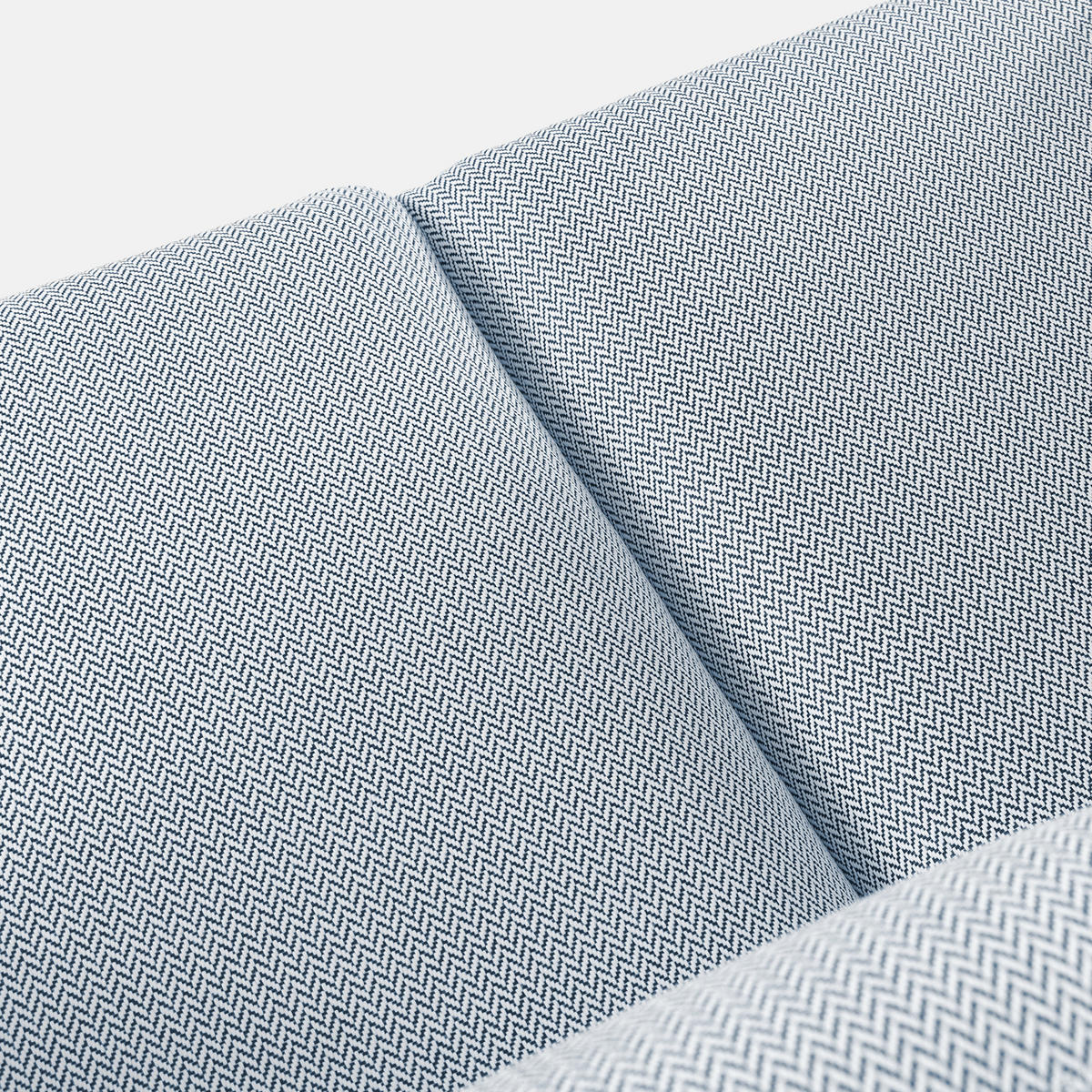 GARTENSOFA RAMBE 2-Personen mit Kissen, Weiß - Weiß/Hellblau, Textil/Metall (150/80/80cm) - KONSIMO®