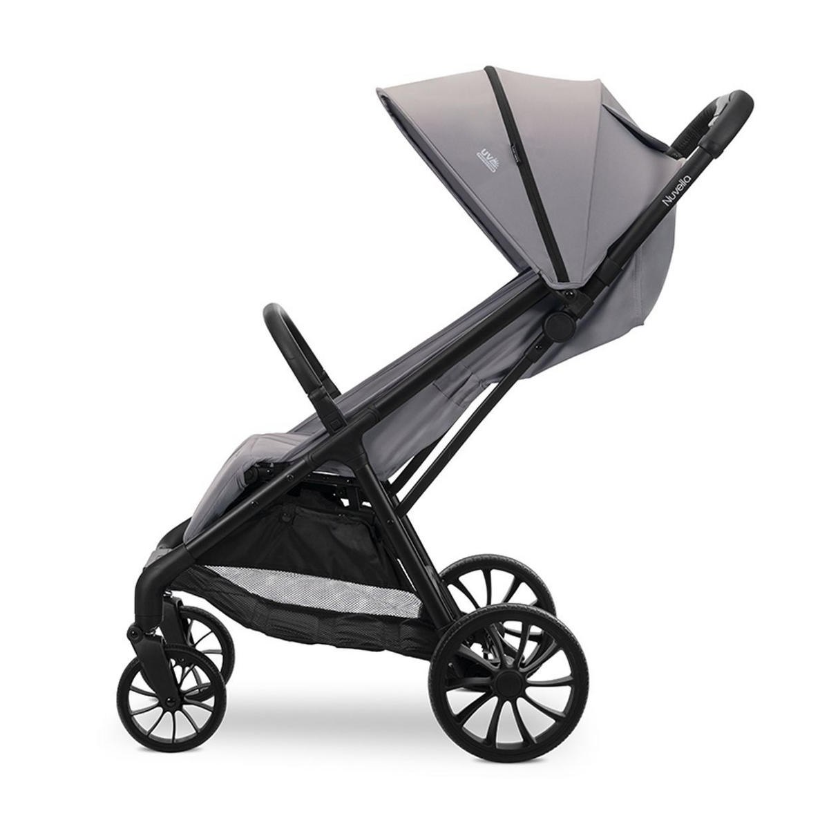 KINDERWAGEN Nuvella grau faltbar, verstellbare Rückenlehne, Sonnendach - Grau, Metall (102/54/110cm) - Lorelli