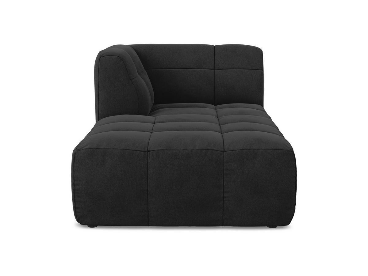 SOFAELEMENT Links Samt Stoff Schwarz - Schwarz, Holzwerkstoff/Kunststoff (101/77/175cm) - Makamii