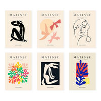 POSTER Set Mit 6 Illustrationen Von Henri Matisse Silhouetten A3 Rahmenlos - Klar, Papier (29/3cm) - Nacnic