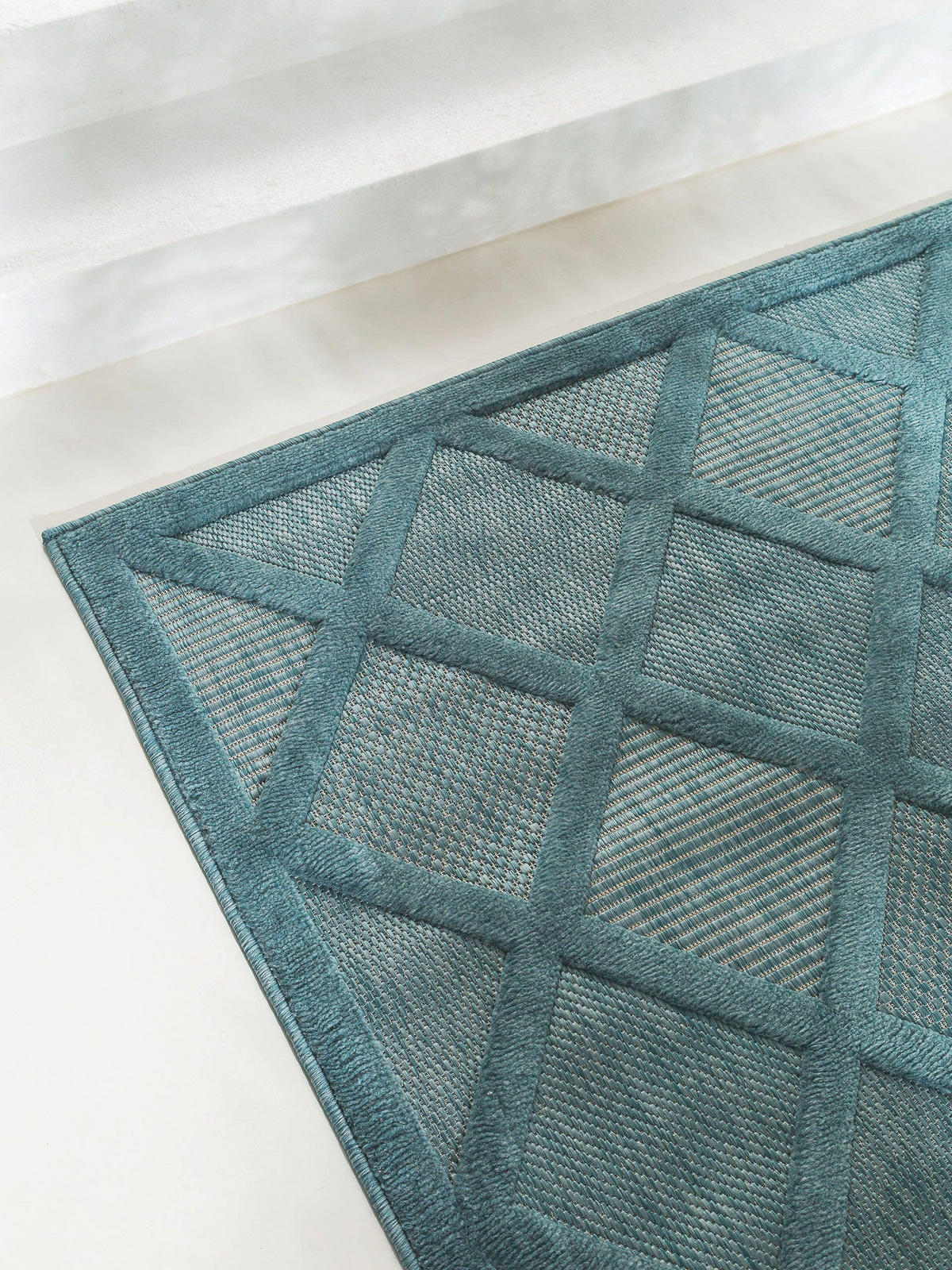 OUTDOORTEPPICH Bonte Türkis 240x340 cm - Türkis, Textil (240/340cm) - benuta Nest