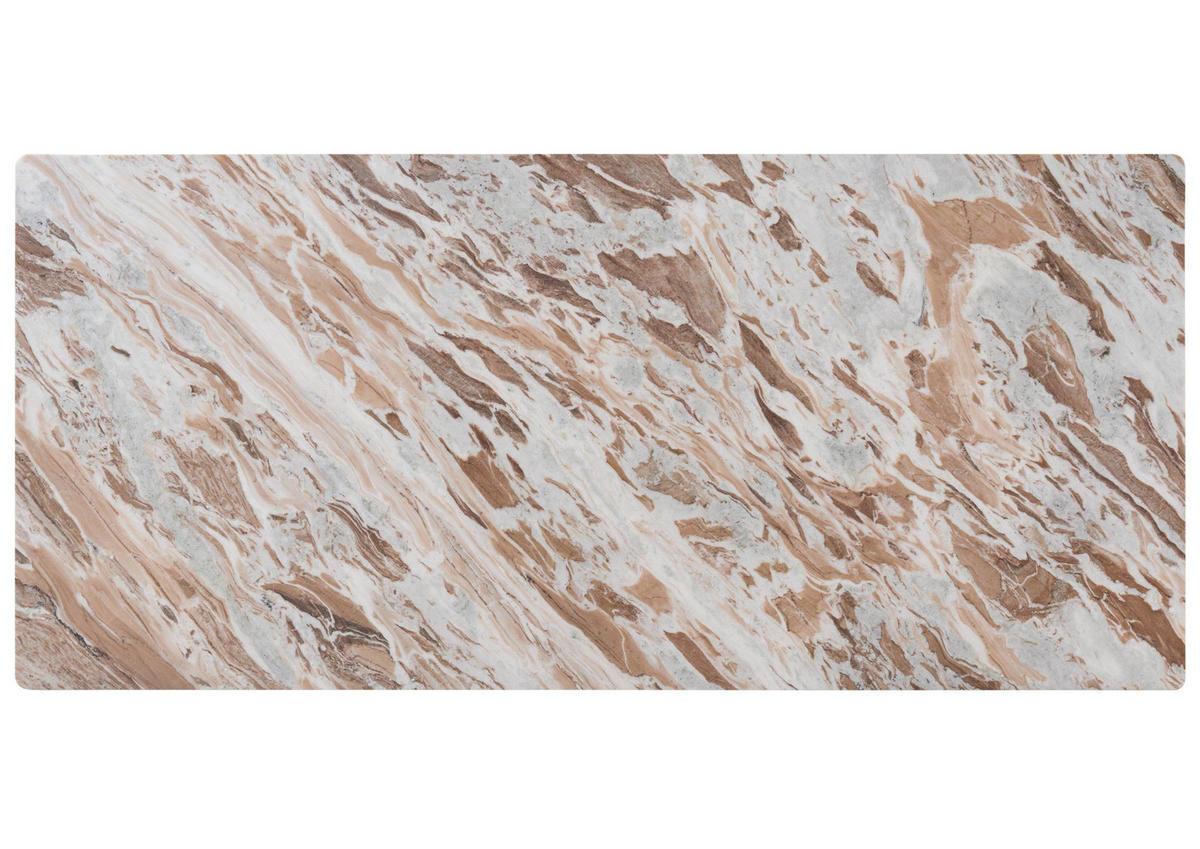 ESSTISCH Mango 220x100x76 beige lackiert / Marmor beige LUGANO #107 - Beige, Holz (220/100/76cm) - Massivmoebel24