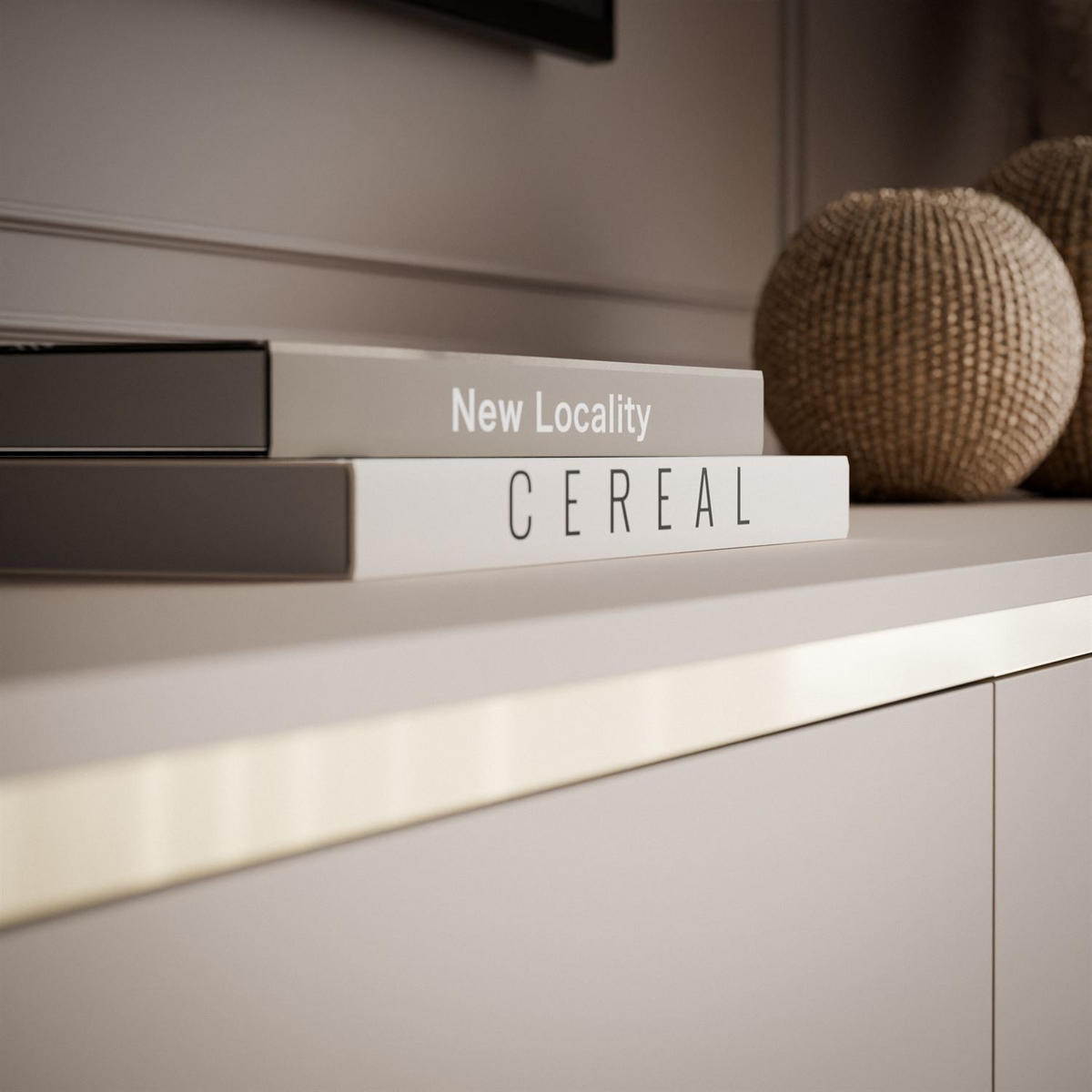 TV-RACK AVELINE 200 cm mit LED-Beleuchtung - Kaschmir, Holzwerkstoff (200/48/40cm) - Lookway