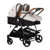 GESCHWISTERKINDERWAGEN Duo Smart creme klappbar, umbaubar, verstellbar, Fußsack - Creme, Metall (80/75/104cm) - Chipolino