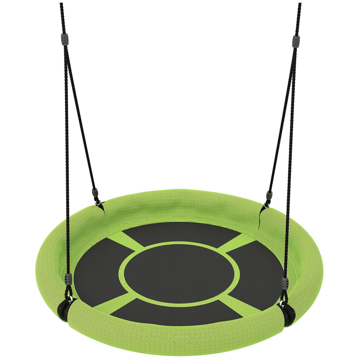 KINDERSCHAUKEL, Grün+Schwarz, Metall, Netzstoff - Grün, Metall (98/98cm) - AIYAPLAY