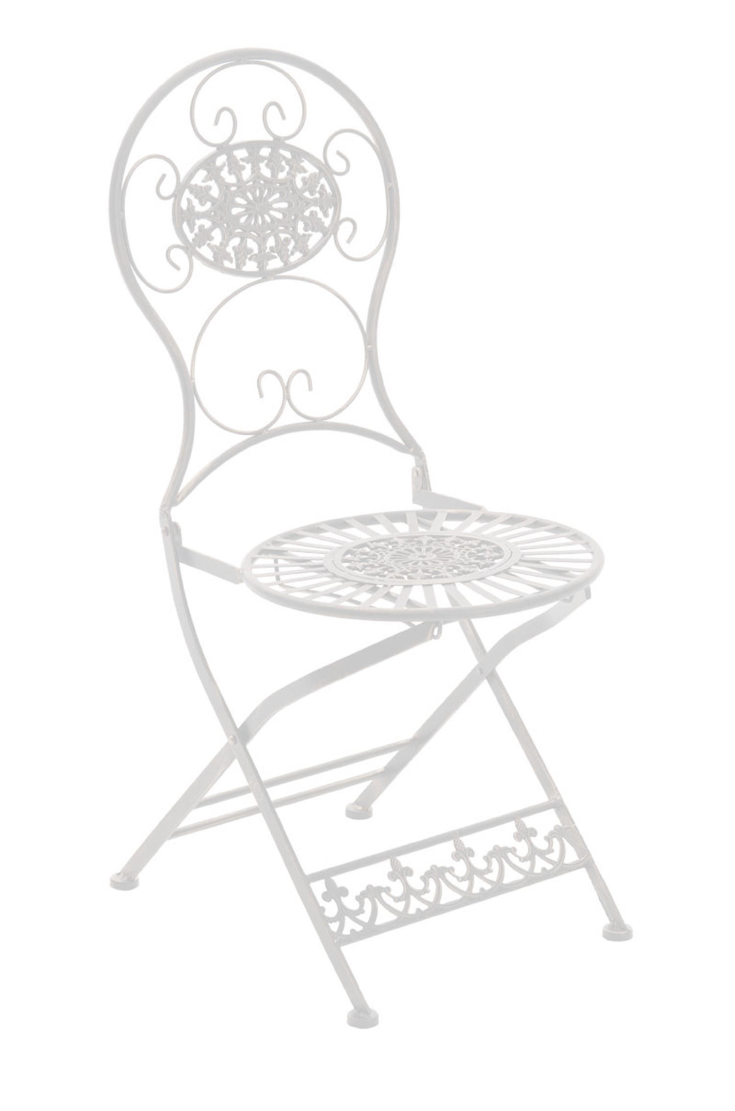 GARTENSTUHL Moni weiß - Weiß, Metall (43/50/91.5cm) - TPFGarden