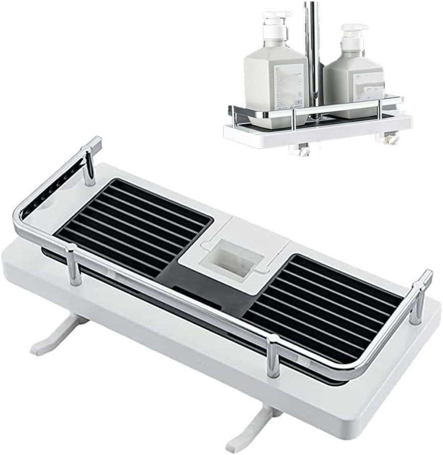 DUSCHREGAL , Duschablage 2-in-1-Bar-Organizer - Weiß, Kunststoff (12.5/7/30cm) - BELZ