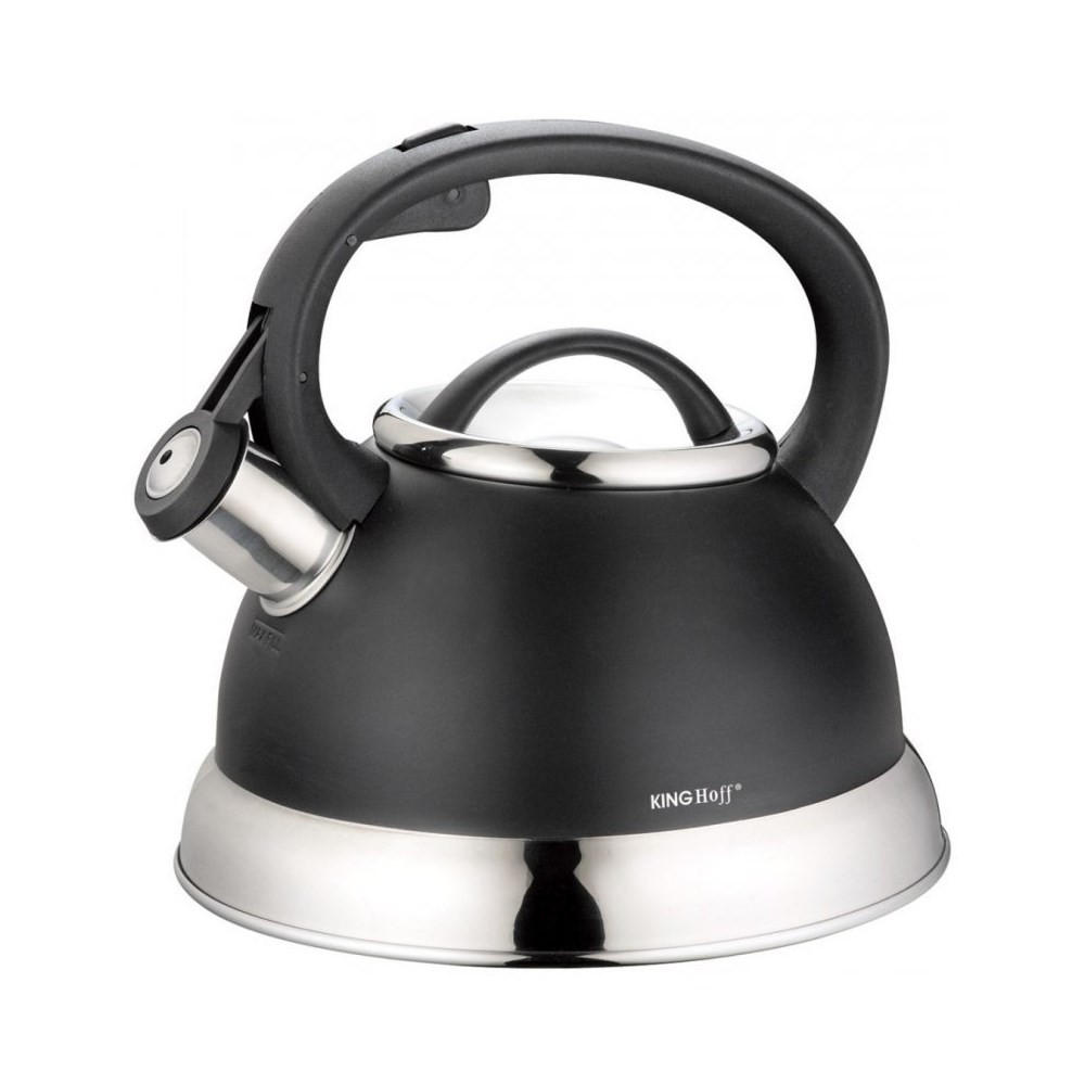 WASSERKESSEL Schwarz 24/21.5/22 cm 7742 - Schwarz, Metall (24cm) - Kinghoff 