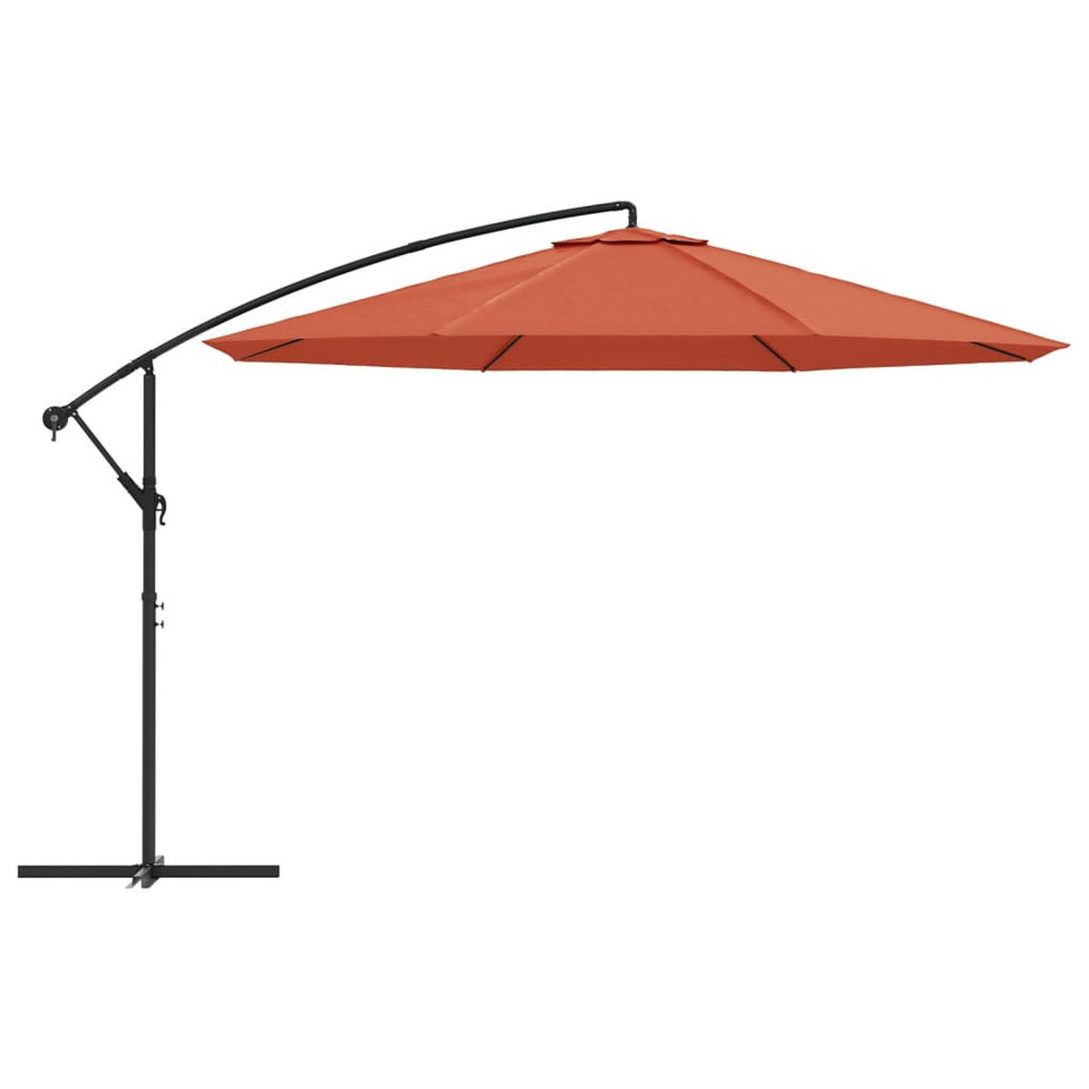 AMPELSCHIRM mit Aluminium-Mast 350 cm Terrakotta - Braun, Textil (100/350cm) - furnicato