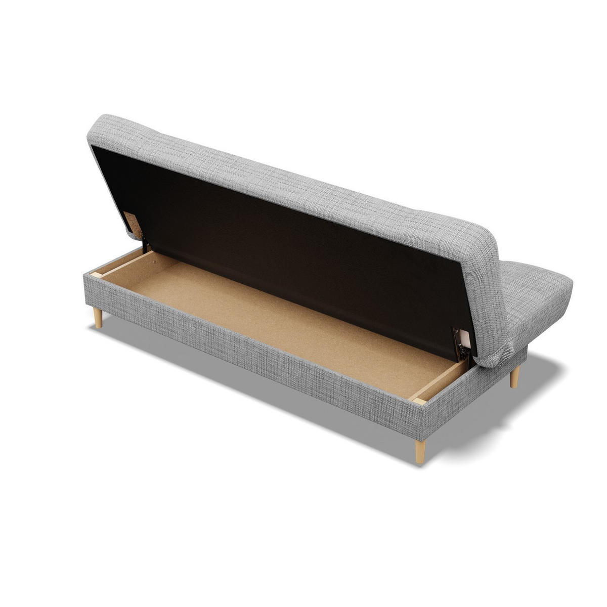 SOFA 3-SITZER MIT SCHLAFFUNKTION SAVANA Grau - Grau, Textil (93/96/200cm) - Mebligo