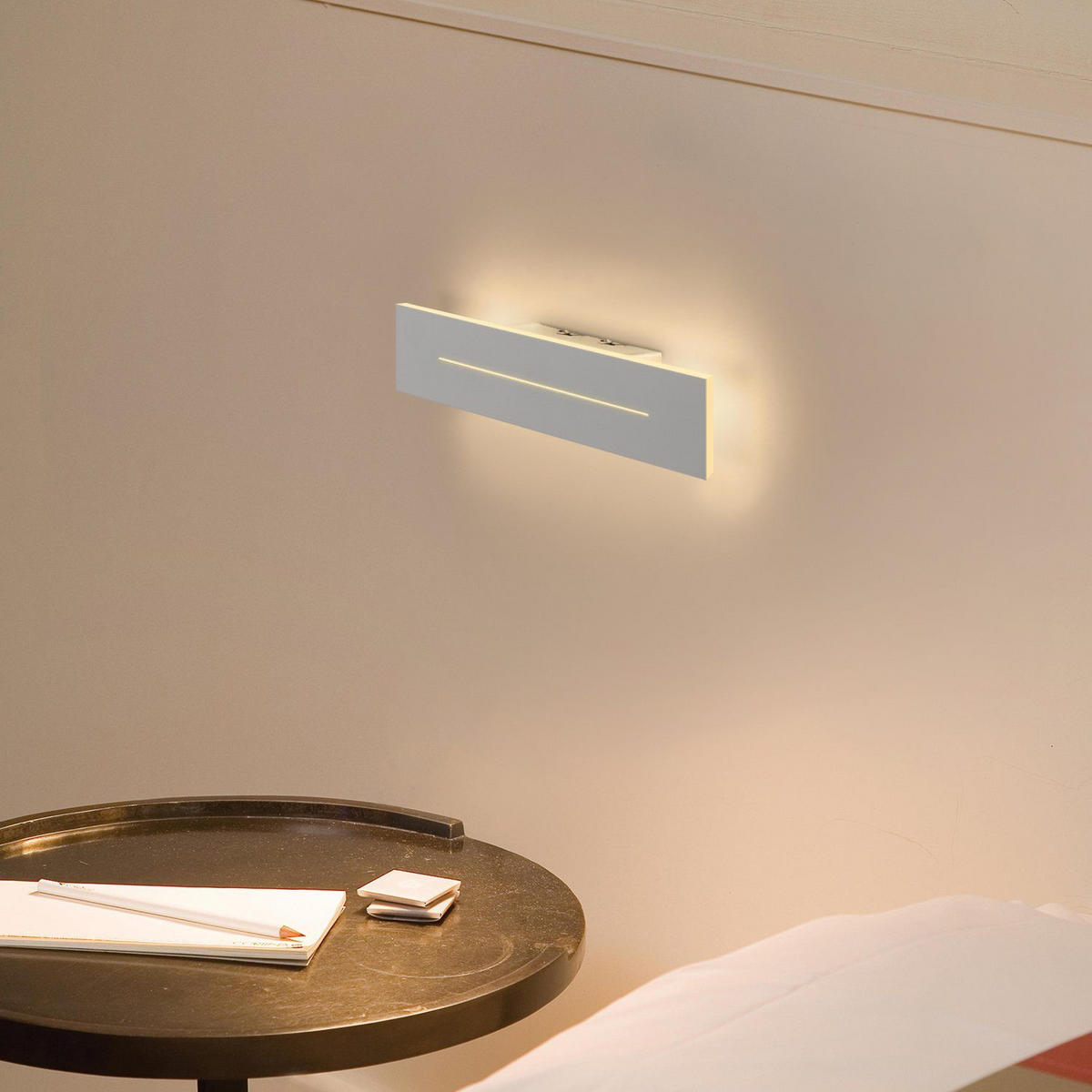 LED-WANDLEUCHTE Illuminator 30/5/4 cm - Weiß, Metall (5/4/30cm) - ZMH