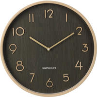 WANDUHR Holzoptik 38/5 cm - Braun, Holzwerkstoff (39/6/39cm)