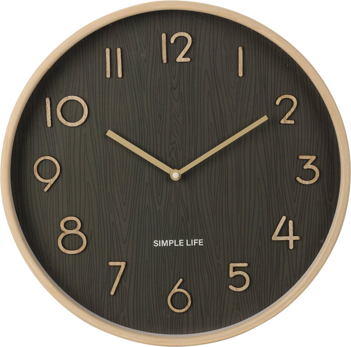 WANDUHR Holzoptik 38/5 cm - Braun, Holzwerkstoff (39/6/39cm)