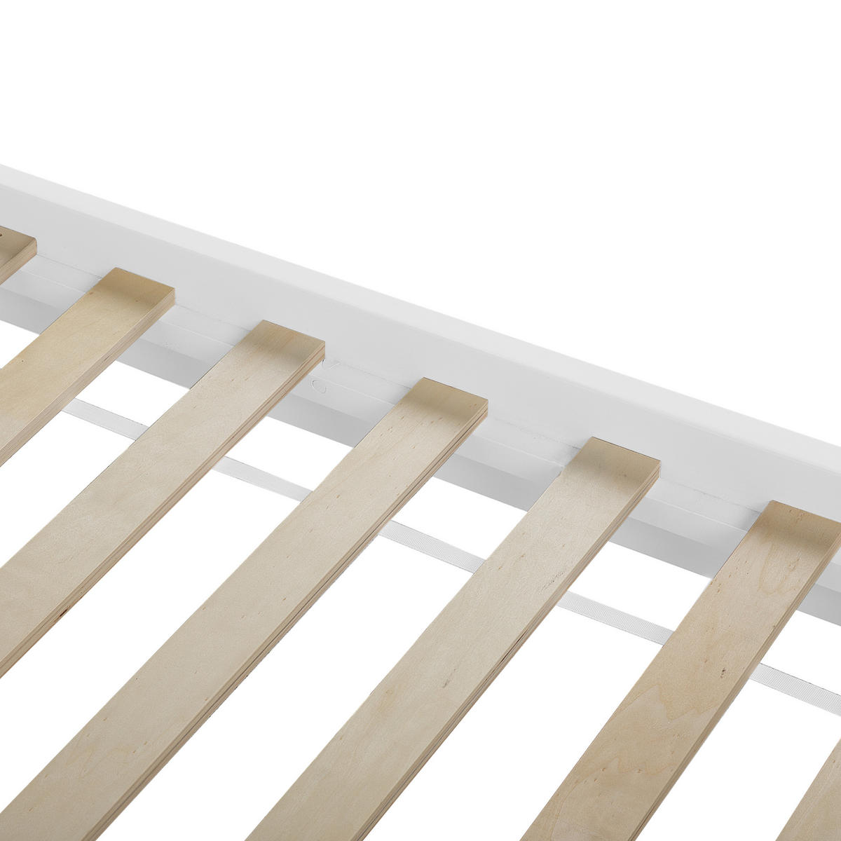 HOLZBETT 180/200cm Weiß Giulia - Weiß, Holz (180/200cm) - Beliani