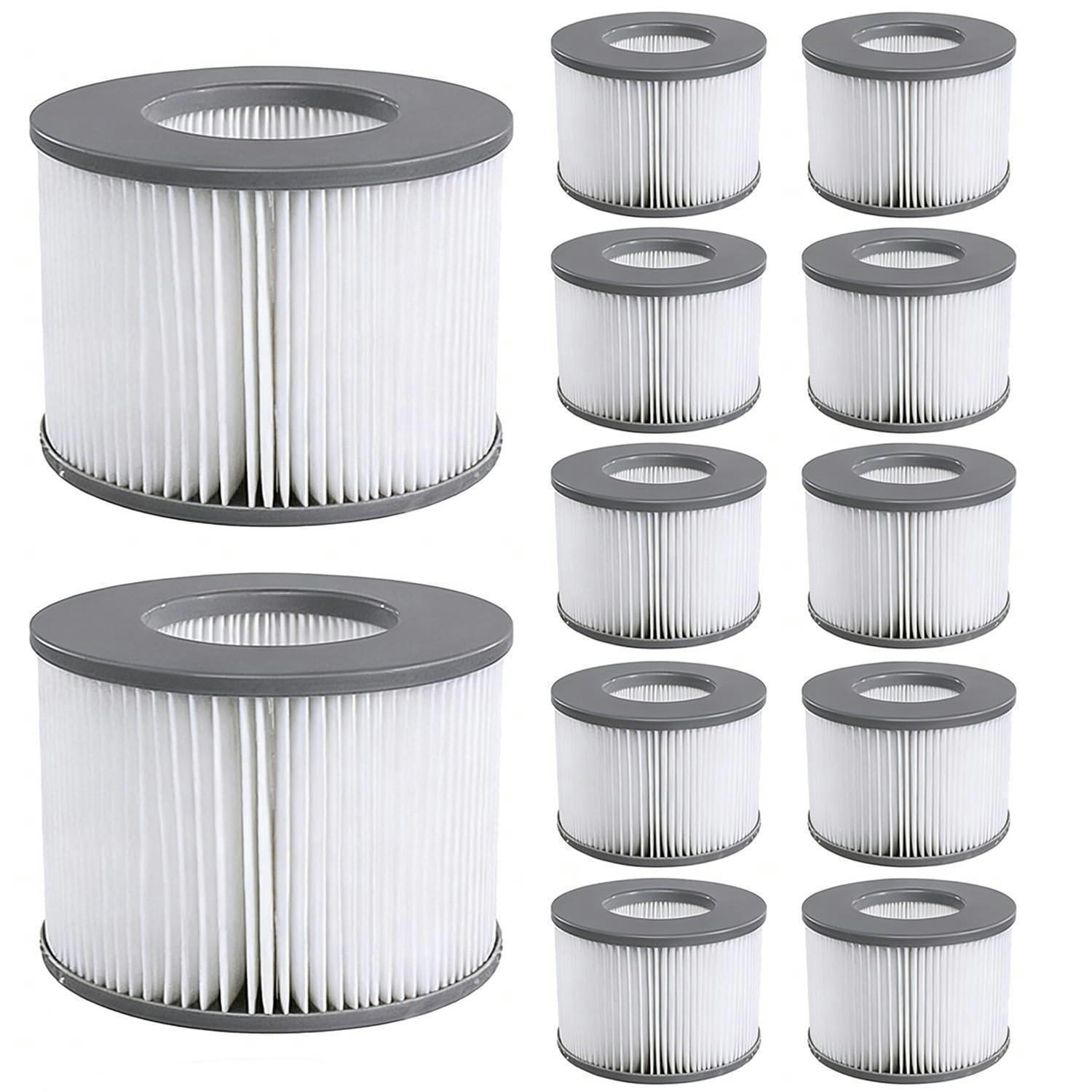FILTERKARTUSCHE 12-teiliges Set für Whirlpools ab 2020 - Grau, Kunststoff (21/14/31cm)