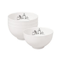 BOLS XMAS Statement Lines weiß ø 13,8 cm 4er Set - Weiß, Keramik (13.8cm) - Villeroy & Boch