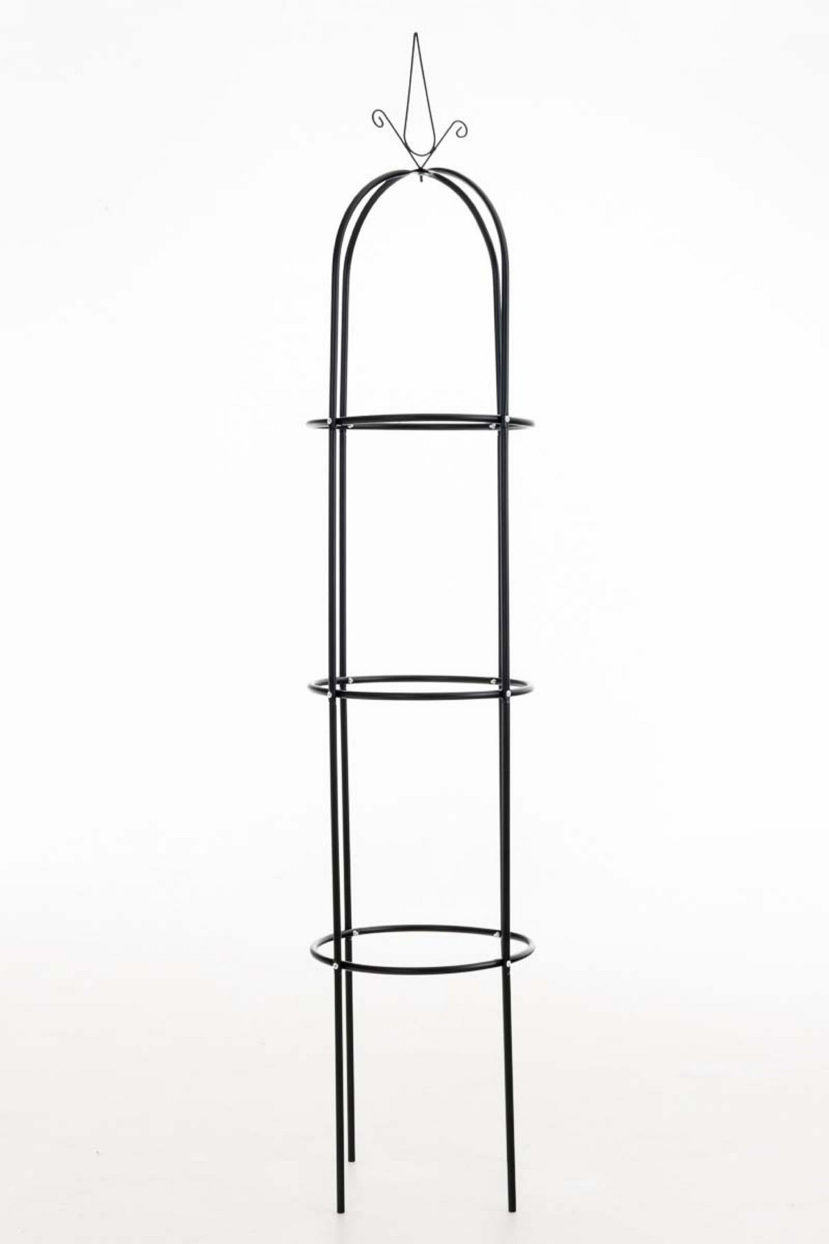 ROSENSÄULE Roman schwarz - Schwarz, Metall (38/190/33cm) - TPFGarden