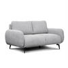 SOFA FEBE 2-Sitzer, hellgrau - Hellgrau/Schwarz, Holz/Textil (160/82/96cm) - Courtois Laville