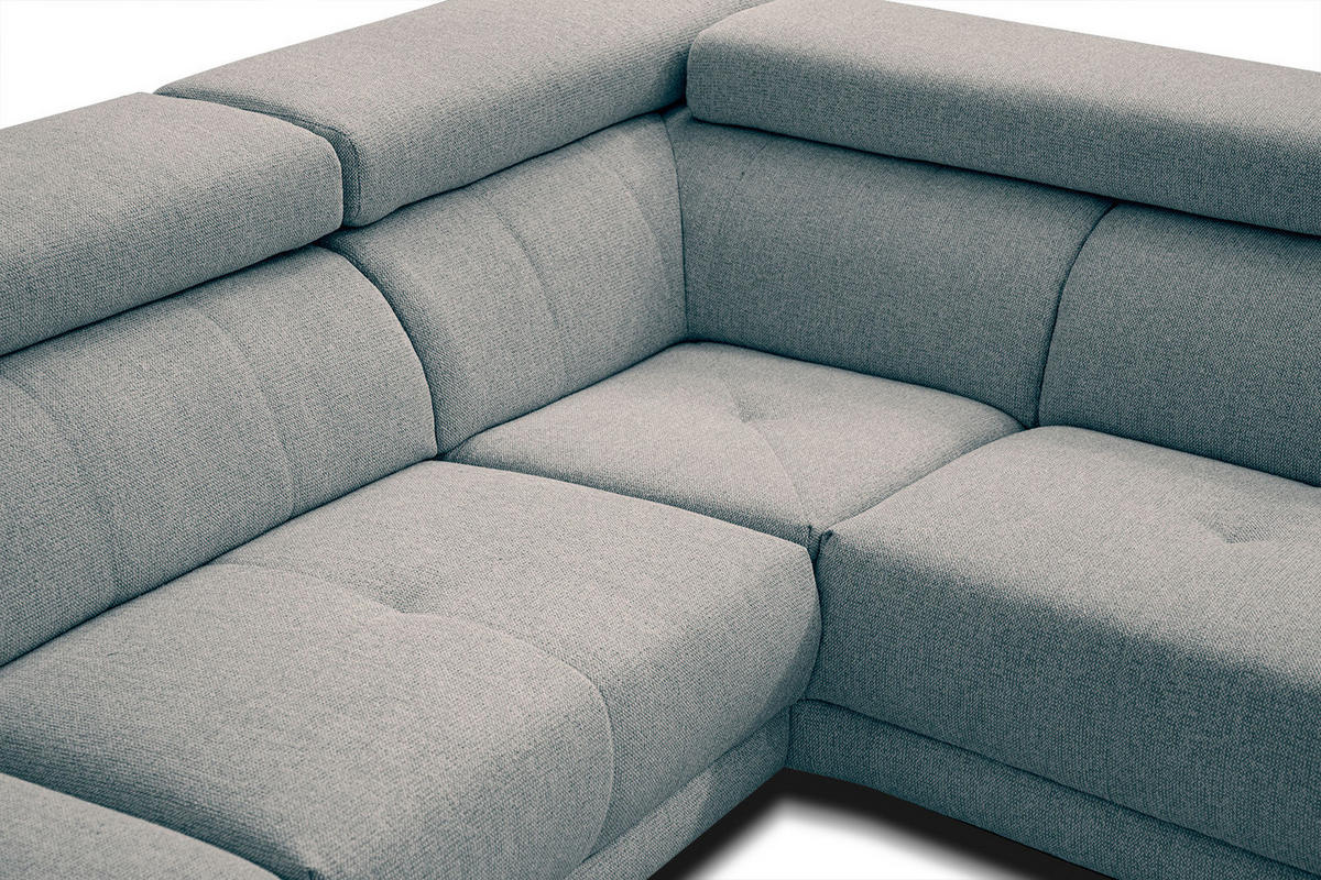 ECKSOFA MORELLO 5-Sitzer, mintgrün - Schwarz/Mintgrün, Holzwerkstoff/Textil (287/228cm) - Courtois Laville