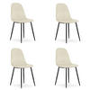 ESSZIMMERSTUHL 4-er Set DAPI beiger Sitz - Beige, Textil (44.5/87.5/50.5cm) - Valora