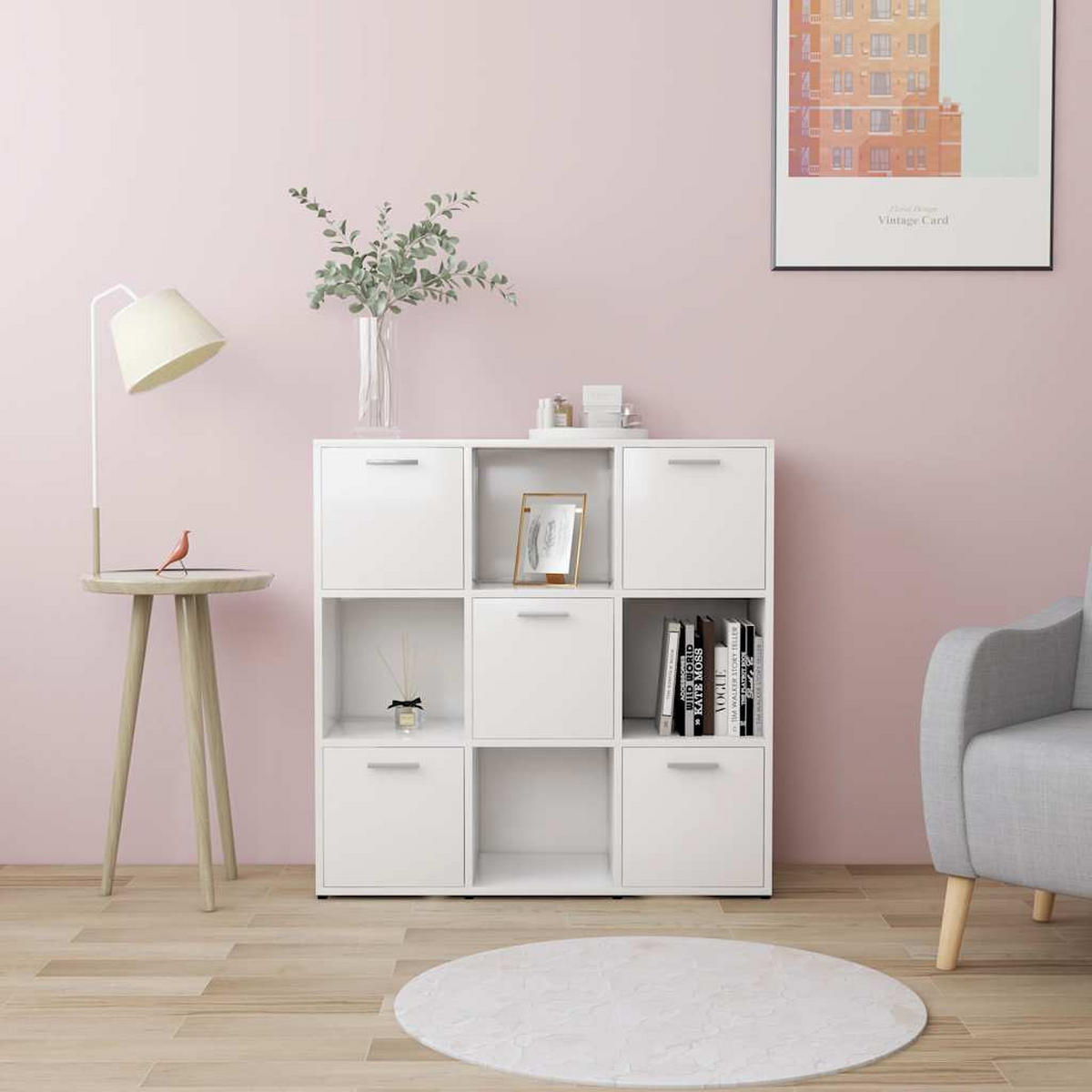 BÜCHERREGAL Weiss 90/30/90 Cm Holzwerkstoff - Weiß, Holzwerkstoff (30/90/90cm) - vidaXL