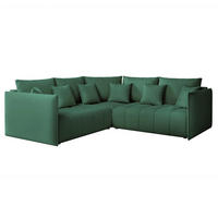 ECKSOFA OLIMPIA mit Schlaffunktion und Bettkasten Grün - Grün, Holzwerkstoff/Kunststoff (235/230cm) - Idohome