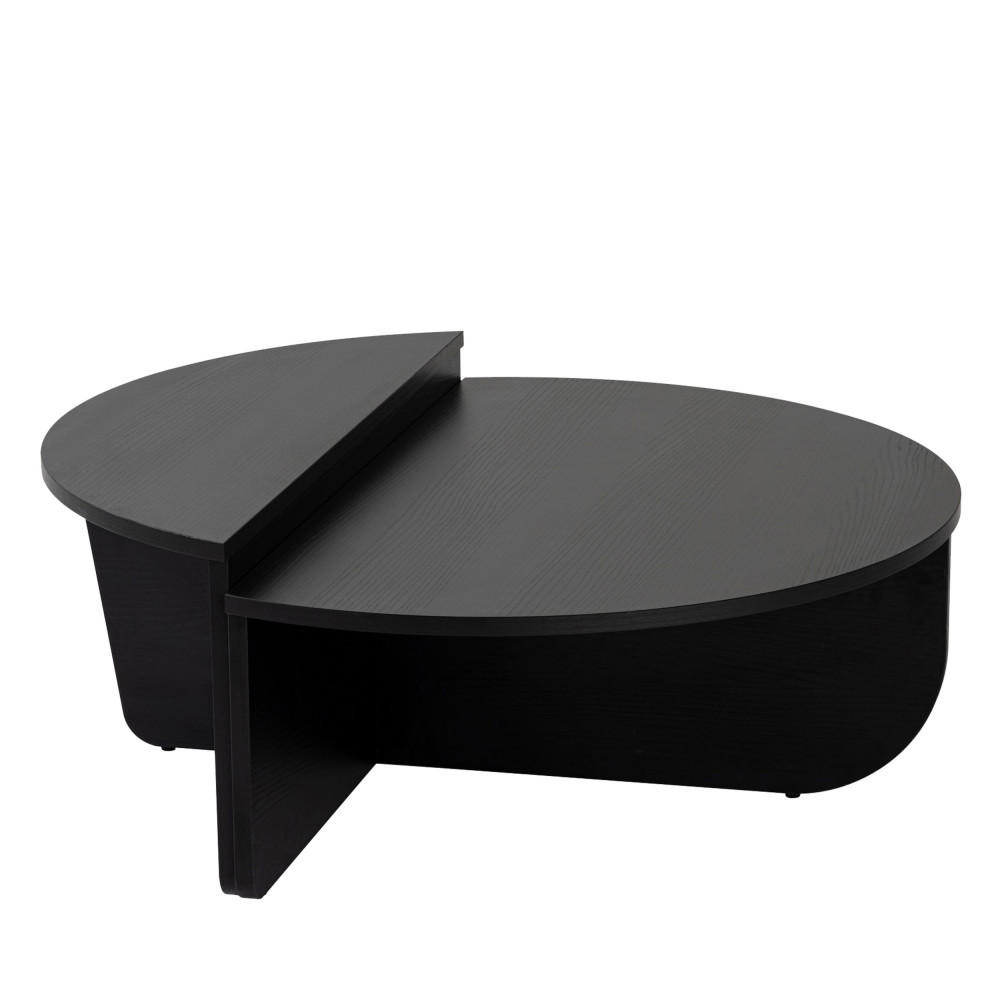 COUCHTISCH - Schwarz - 2er-Set - Schwarz, Holz (90/60/30cm) - Drawer