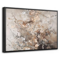 LEINWAND Bilder mit Rahmen - Mandelblüte - Kunst - Van Gogh - Beige - Abstrakt - 30x20 - Braun, Textil (30/20cm) - MuchoWow