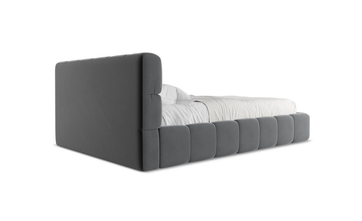 POLSTERBETT mit Bettkasten und Lattenrost 190x215 Grün - Schwarz/Olivgrün, Kunststoff/Textil (140/200cm) - Makamii