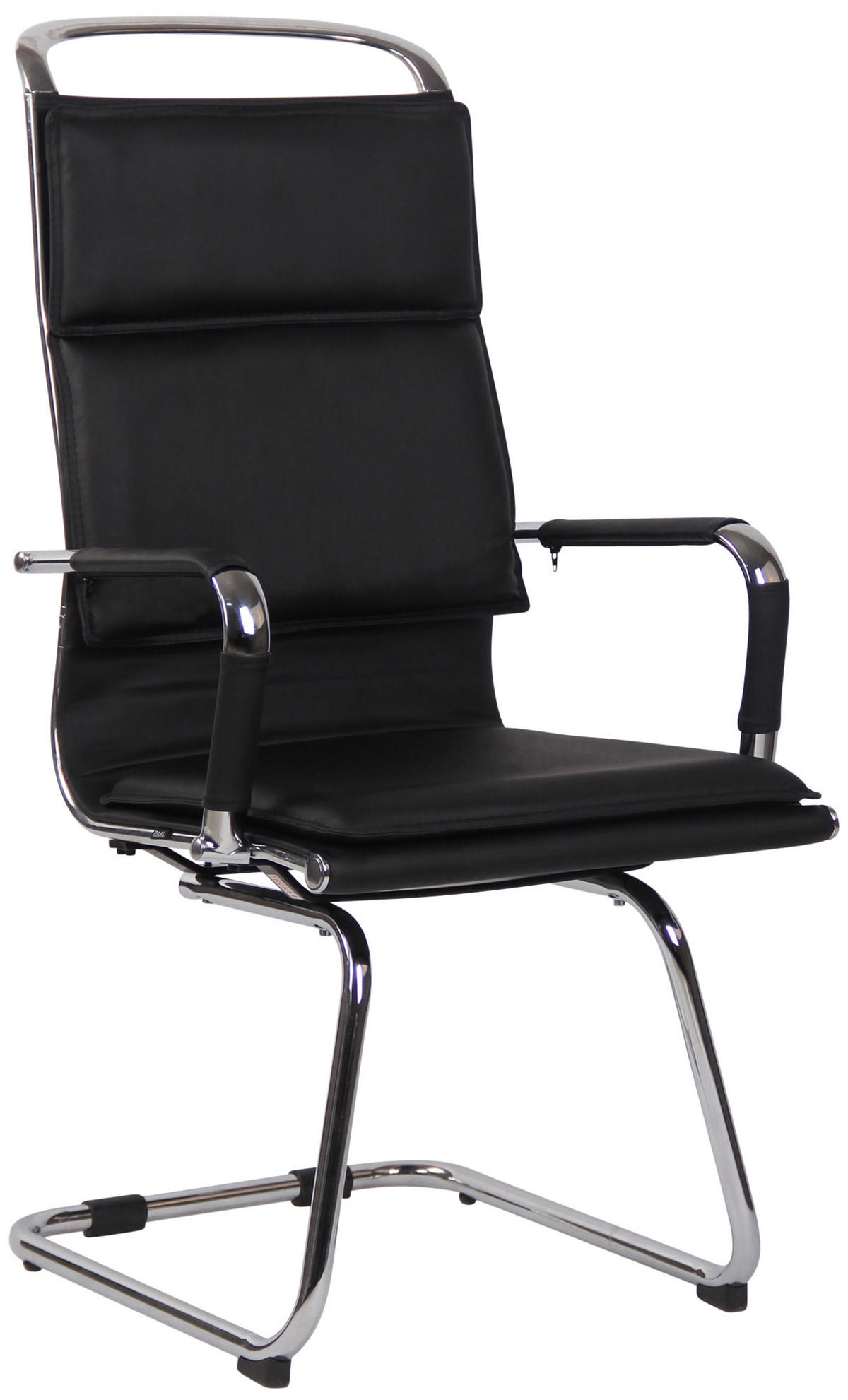 SCHWINGSTUHL Lederlook schwarz - Schwarz, Textil/Metall (56/113/66cm) - CLP