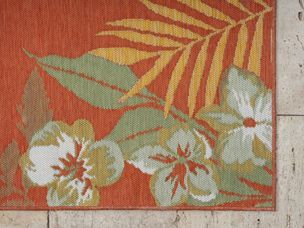 OUTDOORTEPPICH Leela Rostfarben,Currygelb,Grün 200/300 cm - Rostfarben, Textil (200/300cm) - My-Rug