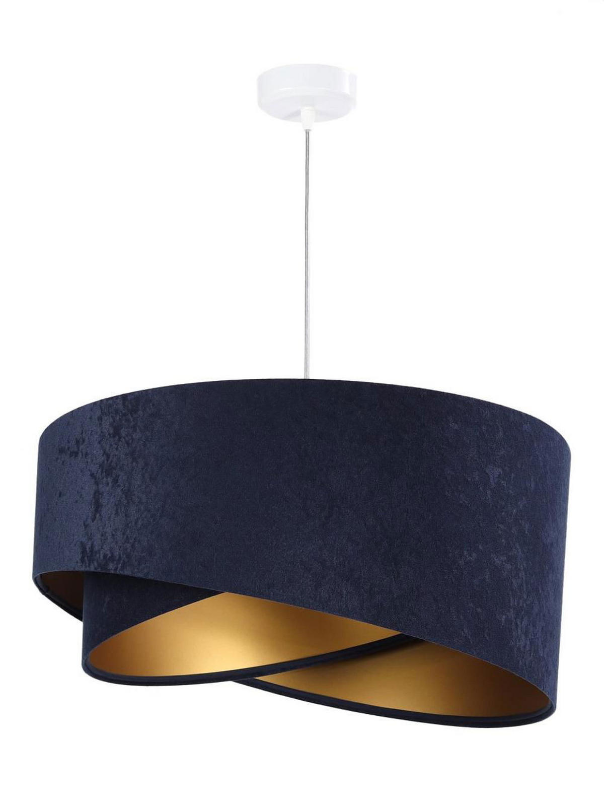 HÄNGELEUCHTE Blau 50/23 cm - Goldfarben, Kunststoff (50/1.3/23cm) - ONZENO