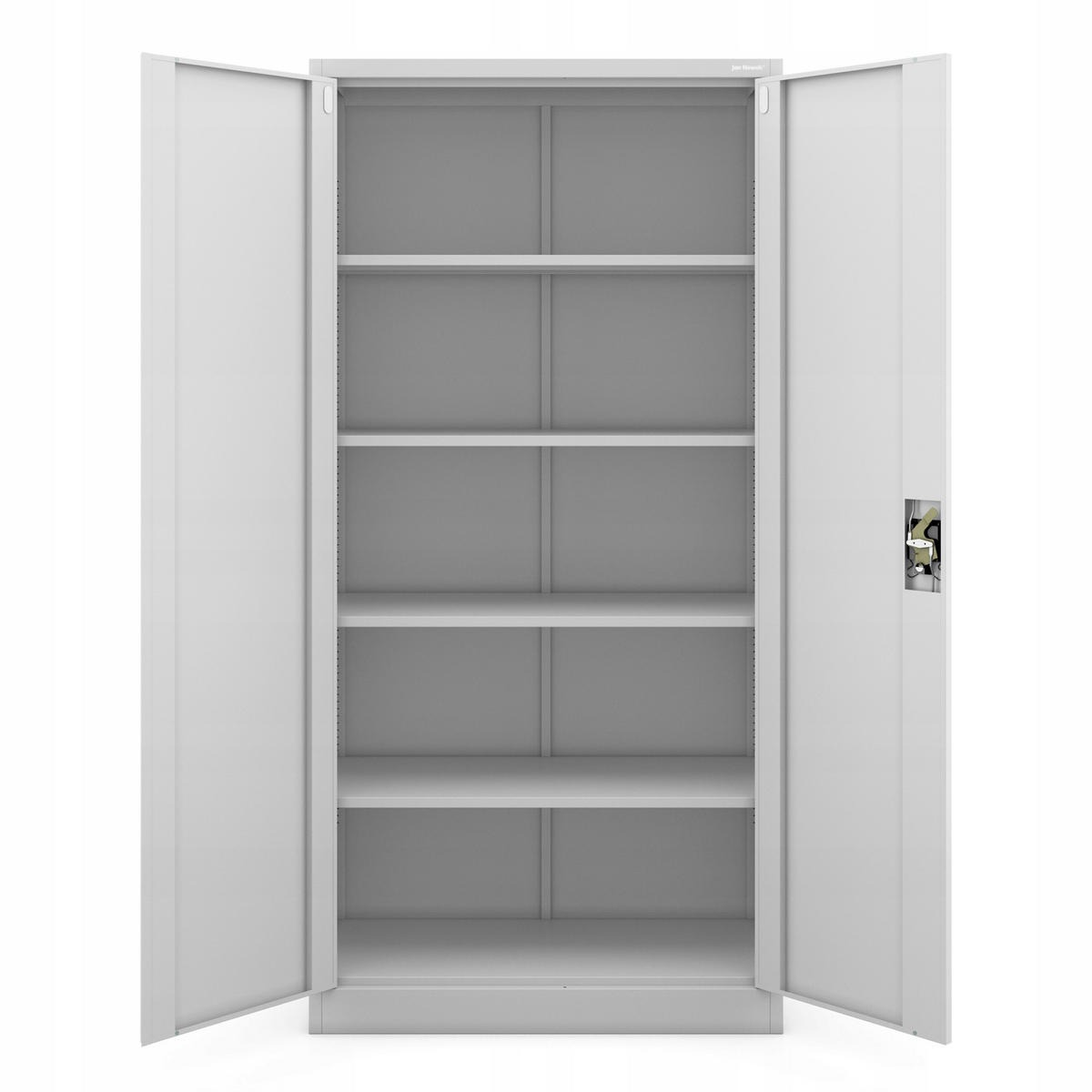 AKTENSCHRANK JAN 185x90x45 cm - Grau, Metall (90/185/40cm) - Jan Nowak