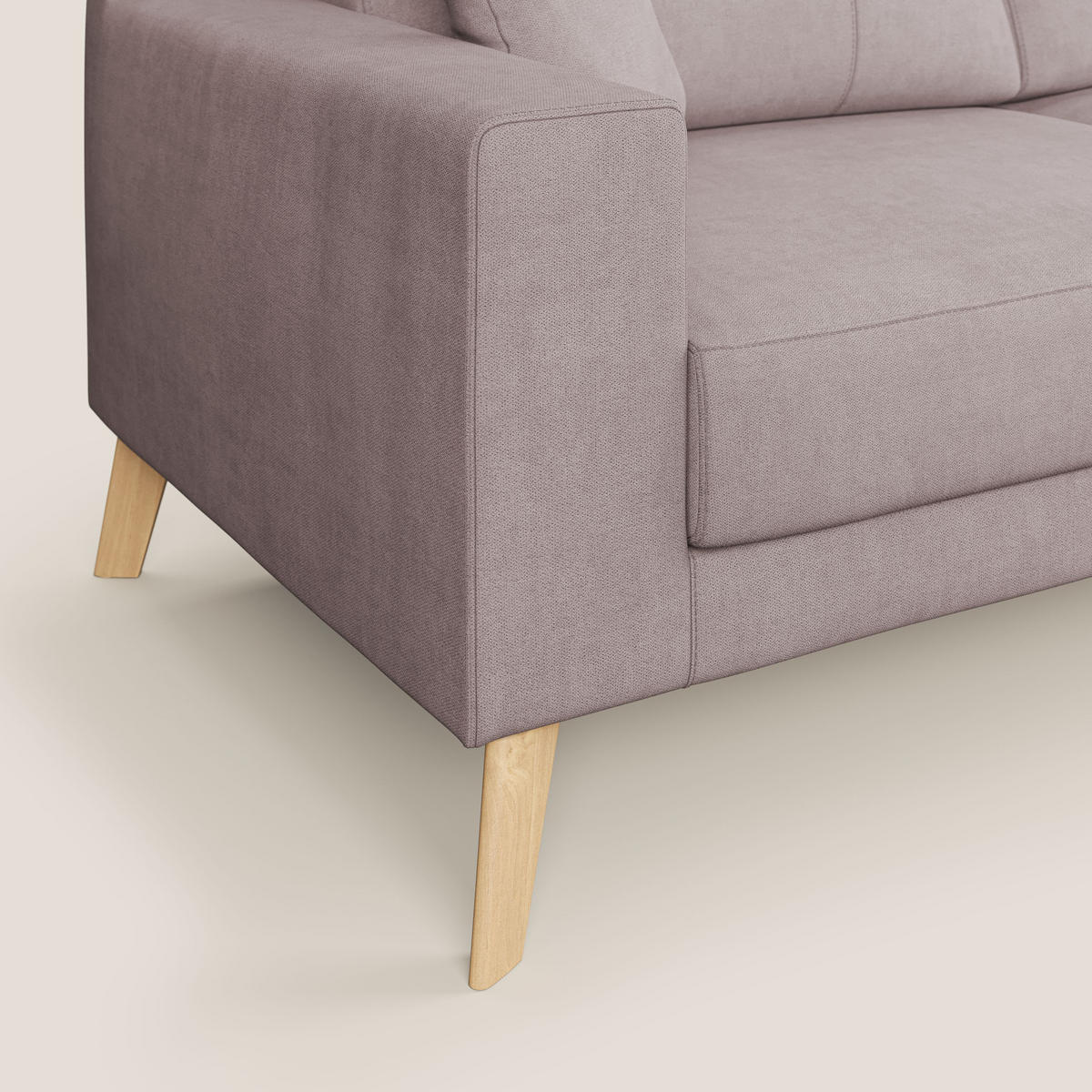LINEARSOFA Danish - Rosa, Textil (206/95/91cm) - Divani.store