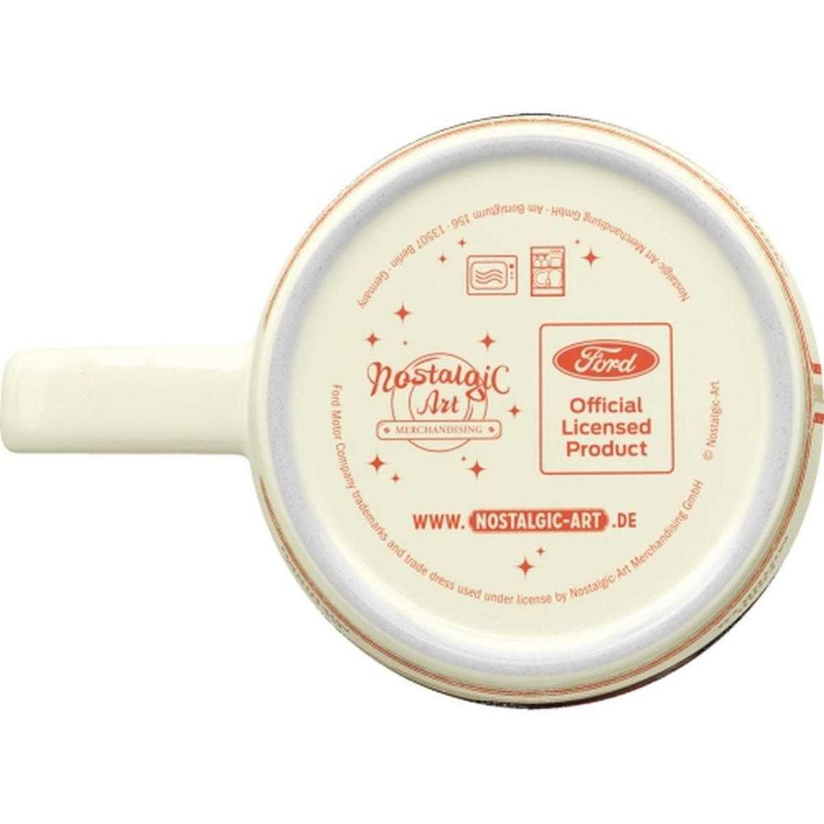 KAFFEETASSE 330 ml Ford Mustang GT 1967 Red - Multicolor, Keramik (0.33L) - Nostalgic-Art