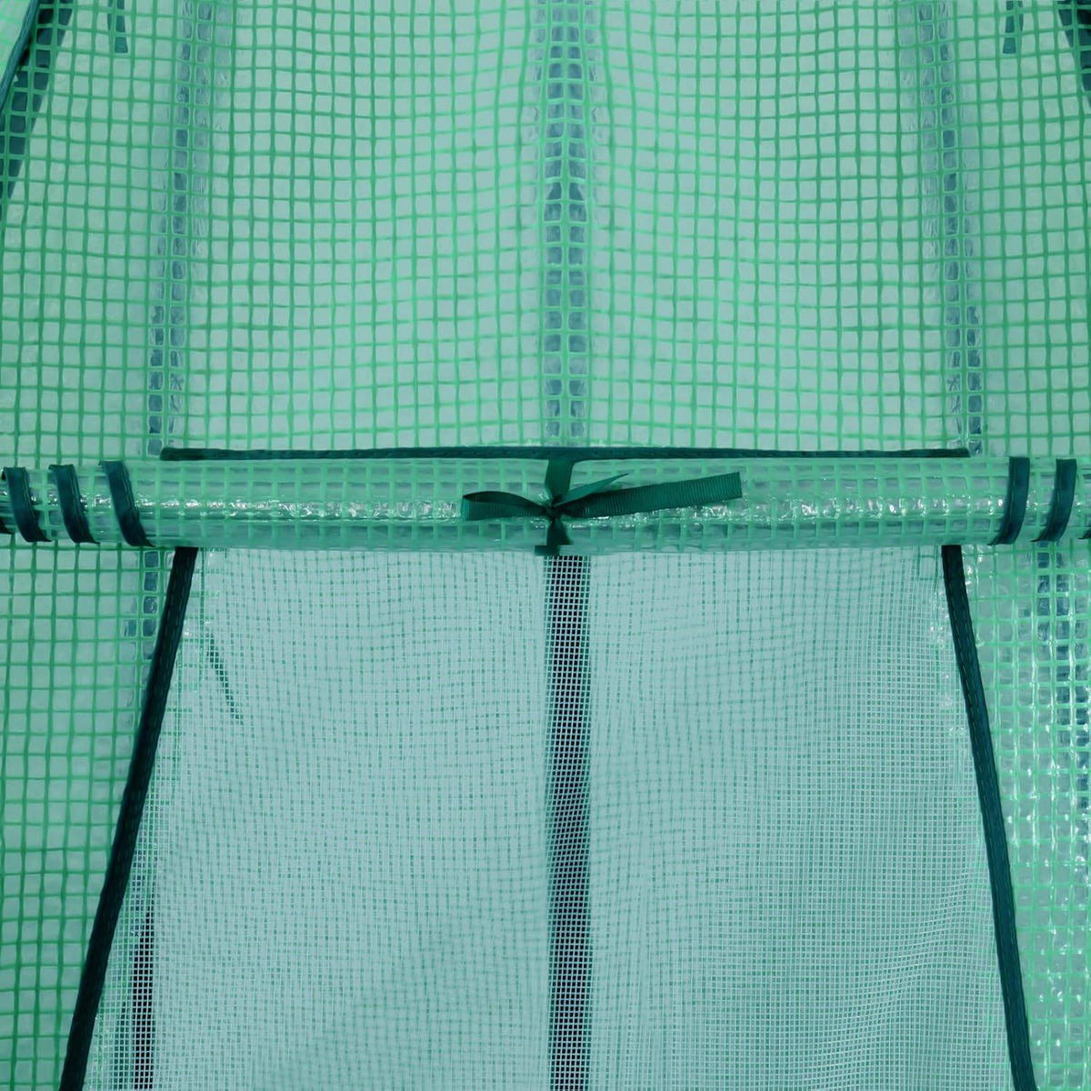 FOLIENGEWÄCHSHAUS, PE-halbdurchsichtiges Tomatengewächshaus - Grün, Textil/Metall (160/180/160cm) - Woltu