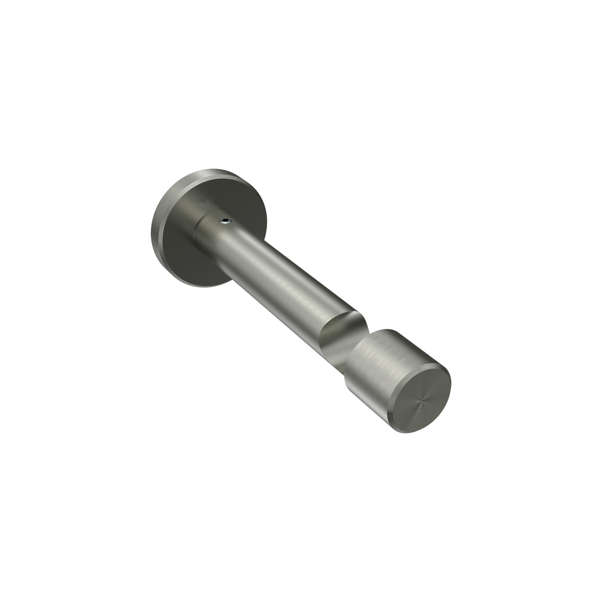 TRÄGER FÜR GARDINENSTANGEN 16 mm Ø, Sinux 1-läufig, Edelstahl-Optik - Edelstahlfarben, Metall (11.8/4/4cm) - INTERDECO