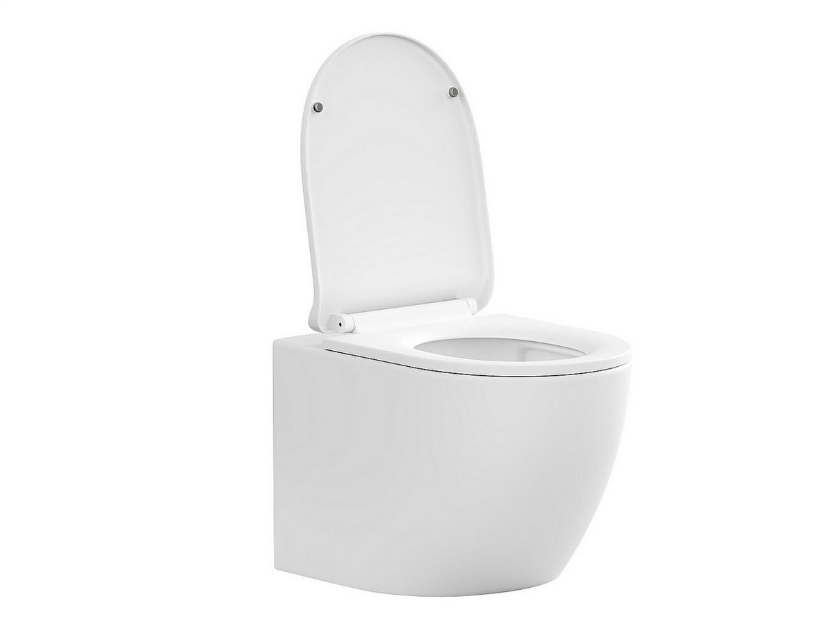 HÄNGE WC - 36 cm x 53.5 cm - keramik - weiß Javoine - Weiß, Keramik (36/36/53.5cm) - Vente-Unique