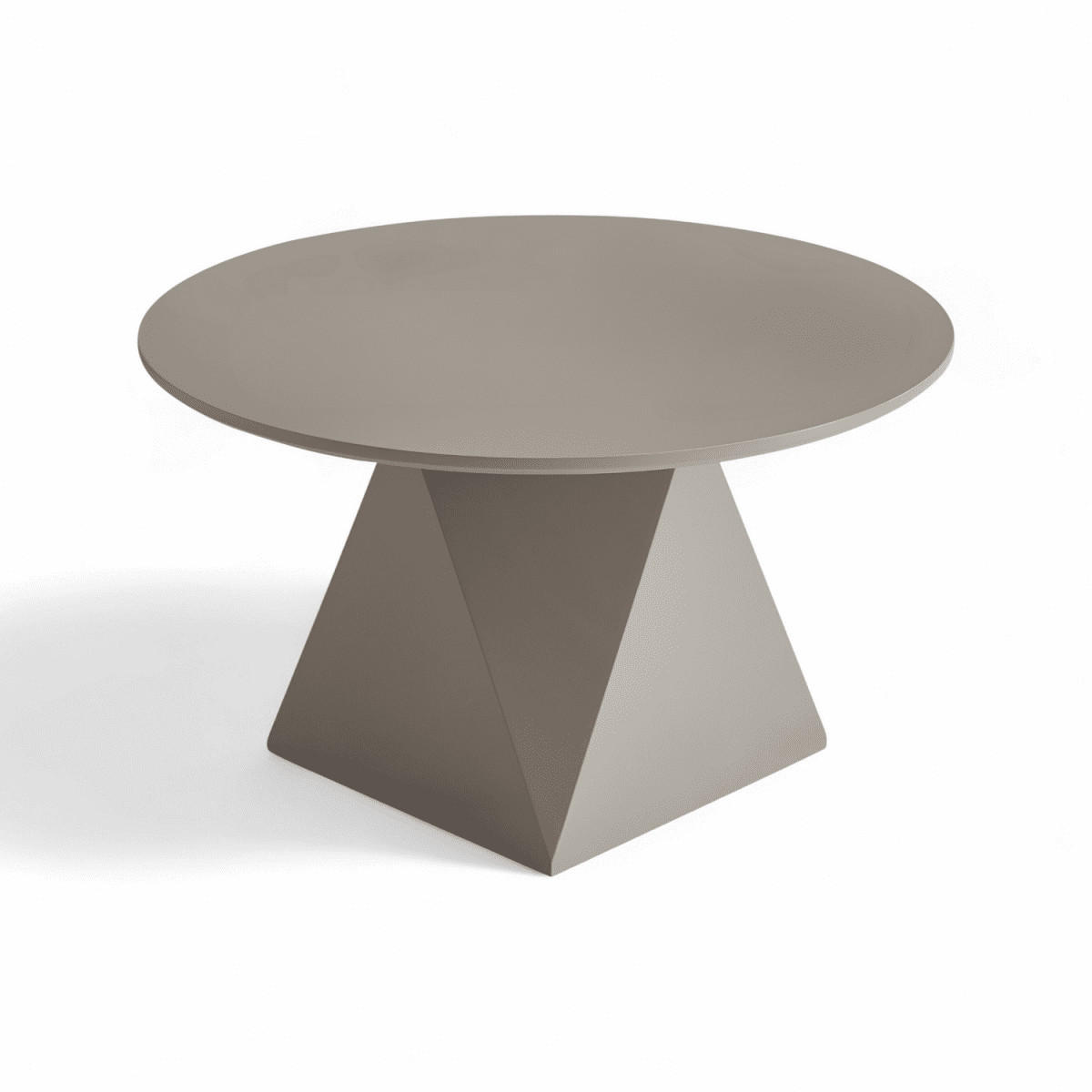 COUCHTISCH rund Beige 80/80/45 cm - Taupe/Graubraun, Holzwerkstoff (80/80/45cm) - Furnhouse