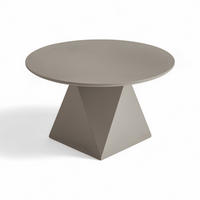 COUCHTISCH rund Beige 80/80/45 cm - Taupe/Graubraun, Holzwerkstoff (80/80/45cm) - Furnhouse