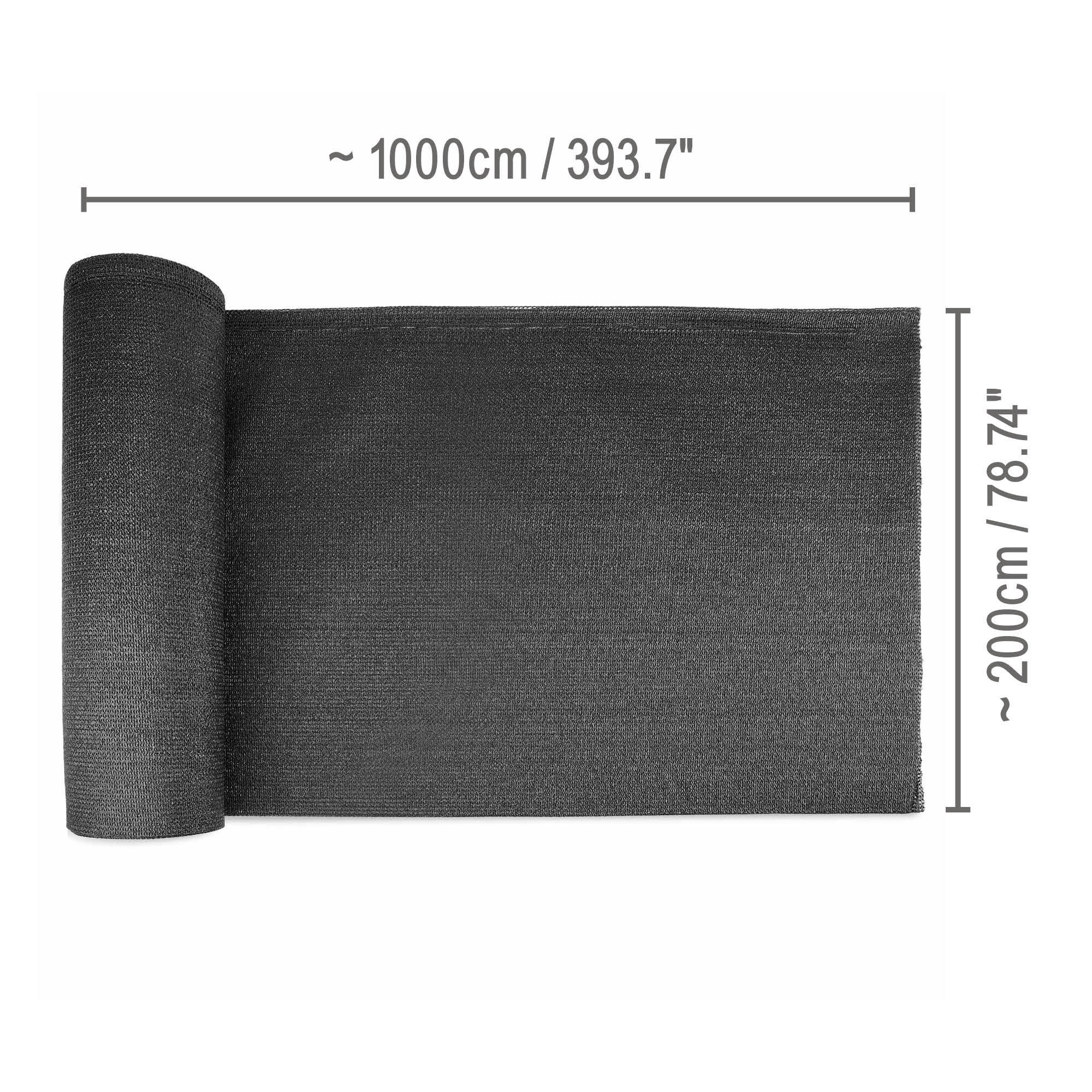 SICHTSCHUTZZAUN SolVision SG80 200/1000 cm Anthrazit - Anthrazit, Kunststoff (1000/200cm) - Sol Royal
