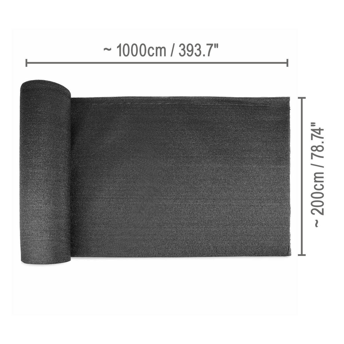 SICHTSCHUTZZAUN SolVision SG80 200/1000 cm Anthrazit - Anthrazit, Kunststoff (1000/200cm) - Sol Royal
